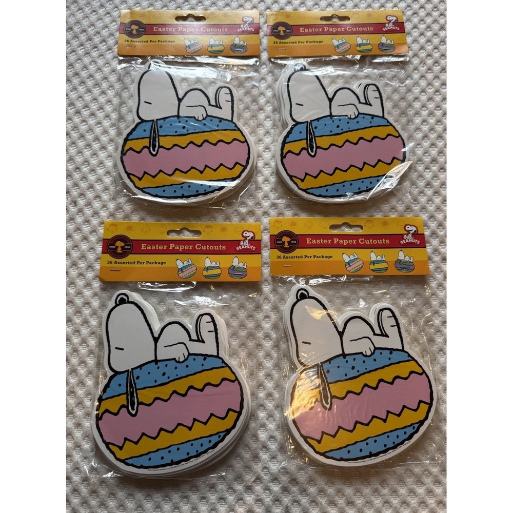 144 New Snoopy Easter Egg cardstock CUTOUT Classroom Teacher EUREKA 3 Kinds